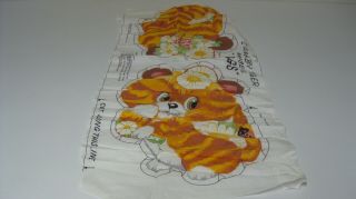 Vintage Cute Baby Tiger Cut And Sew Pillow