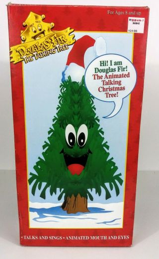 Vintage 1996 Gemmy Douglas Fir Talking Singing Animated Christmas Tree