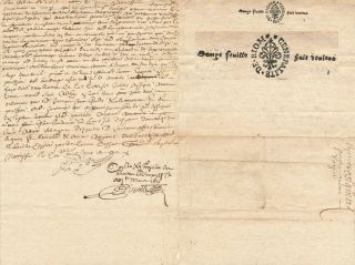 France - Riom 1676,  Scarce Manuscript Document With Revenue.  B5