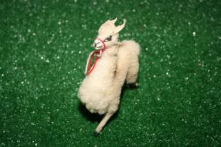 Vintage Alpaca Wool Llama Folk Art Souvenir Figure