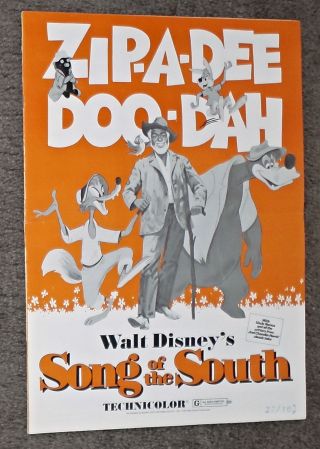 Song Of The South Disney Movie Pressbook