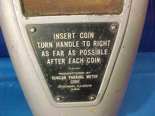 1950s DUNCAN METER Co Coin Op PARKING METER 2