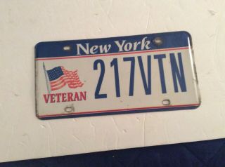 Good Vintage York State Military Veteran License Plate (217vtn)
