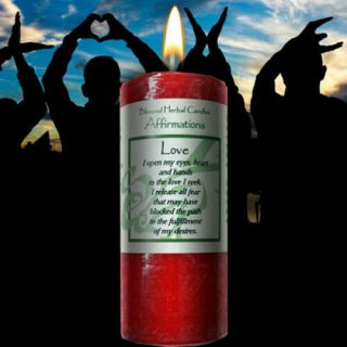 Love Affirmation Pillar Candle Wiccan Pagan Witchcraft Altar Supply Wicca Ritual