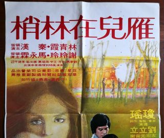 1978年瓊瑤著林青霞秦漢主演的“雁兒在林梢”電影海報 Taiwan Hong Kong CHINA CHINESE Movie Poster Document 2