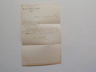 Antique Letter 1887 Ausbrook & Sturges Sturgis Michigan Paper American Vtg Nr
