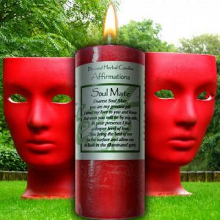 Soul Mate Affirmation Pillar Candle Wiccan Pagan Witchcraft Altar Supply Wicca