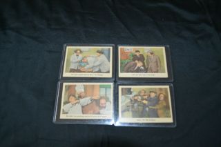 1959 Fleer Three Stooges Non Sport Trading Card 92,  93,  94 & 95