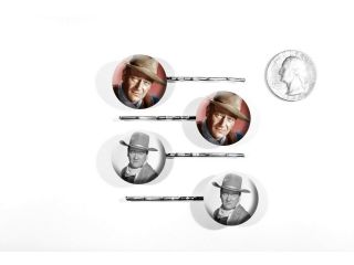 John Wayne Classic Movie Star Cowboy ‘the Duke’ Set Of 4 Bobby Pins