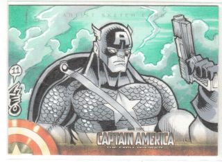 2011 Marvel Captain America The First Avenger Sketch Card By George Davis