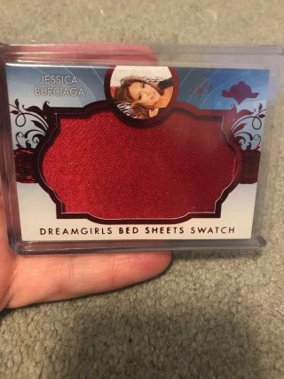 2016 Benchwarmer Dreamgirls Bed Sheets Swatch Card Red Jessica Burciaga 1/1