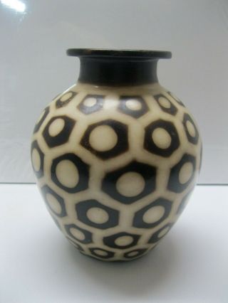 Segundo Carmen Chulucanas Peru Signed Pottery Vase Folk Art 2003