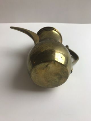 Vintage Saudi Arabia Solid Brass Dallah Coffee Pot – Islamic Brass Tea Pot 5