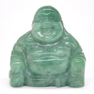 1.  9 " Laughing Happy Buddha Figurine Green Aventurine Crystal Fengshui Carving