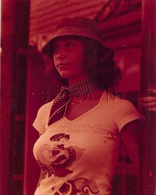 Vintage 1960s - 70s (8 X 10) Risque Pinup Rp - Endowed Woman - Hat - Scarf
