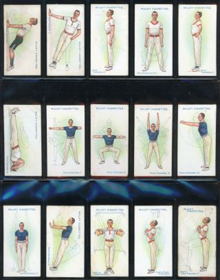 1914 Wills Cigarettes Physical Culture Complete Set Of 50 - - Tremendous