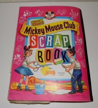 Whitman Mickey Mouse Club Scrapbook FILLED 60,  Vintage Kids Cards 4