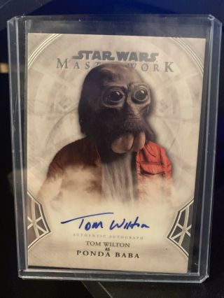 Tom Wilton As Ponda Baba 2018 Topps Star Wars Masterwork Autograph Card Auto