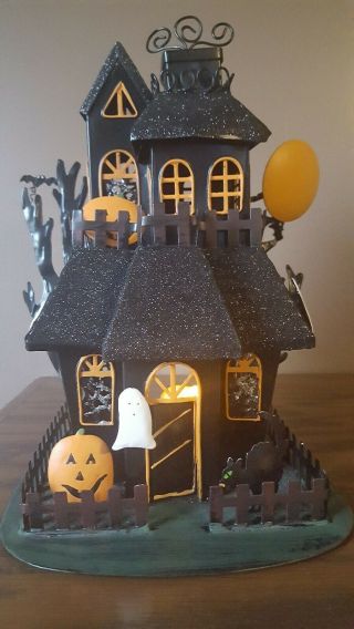 Metal Halloween Kohls Tealight Haunted House Votive Decor Spooky Ghost Pumpkin