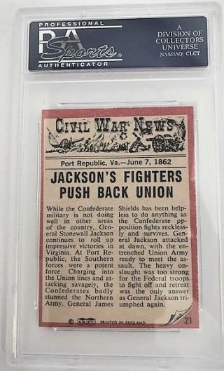1965 Civil War News A & Bc 21 Painful Death Mear Mint Psa 8