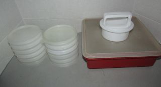 Tupperware Vintage Containers Snack & Storage Cold Cut/10 Hamburgers Press Maker