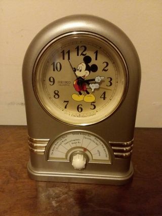 Vintage Seiko Disney Mickey Mouse Alarm Clock Sing A Long Musical Quartz Jukebox