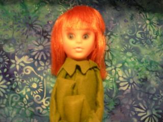 Vintage Japan Christmas Kamar Knee Hugger Gorgeous Red Haired Pixie Elf Girl