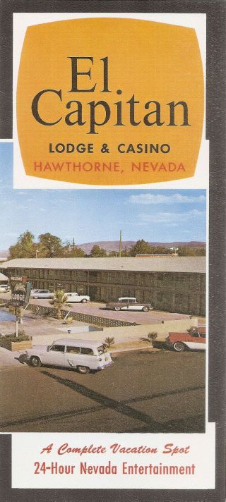 Vintage Brochure El Capitan Lodge & Casino Hawthorne,  Nevada
