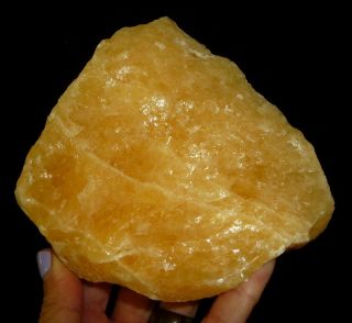 Dino: Lg.  Orange Calcite Crystal Specimen,  Mexico - 1 Lb.  3.  9oz.