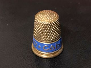 Brass Advertising Thimble - Cable Louis D 