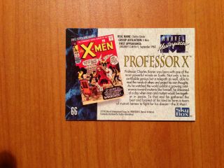 1992 Marvel Masterpieces Professor X Base Card Hand Signed by Joe Jusko 2