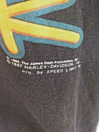 Rare Vintage James Dean/Harley - Davidson Tee Shirt 2