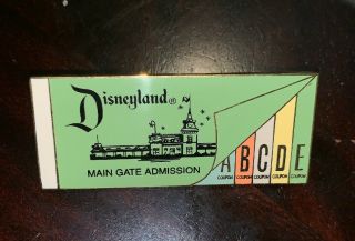 Disney Pin Disneyland Cast Exclusive Ticket Book Main Gate Admission Rare