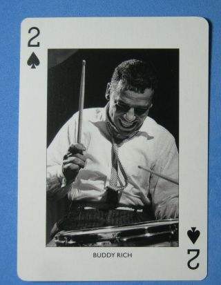 Buddy Rich Single Swap Playing Card 2 Of Spades - 1 Card