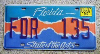 Florida License Plate - State Of The Arts -