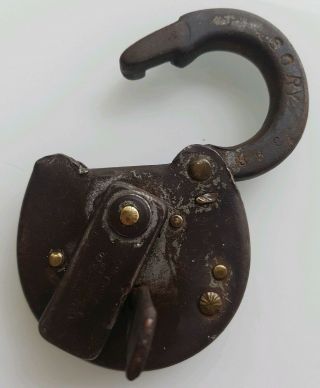 Antique SO.  RY Southern Railway Co.  Railroad Lock with Key 3