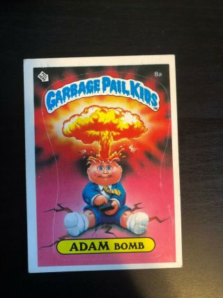Garbage Pail Kids Series 1 Adam Bomb 8a Award Topps 1985 Gpk 1st Series