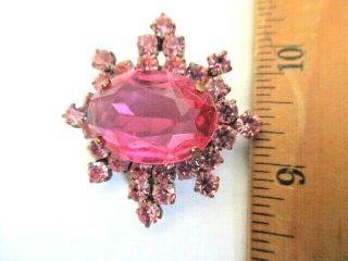 Czech Vintage Style Glass Rhinestone Gorgeous Button Shades Of Pink