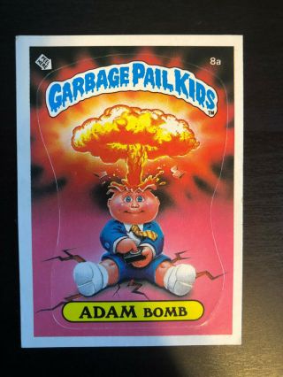 Garbage Pail Kids Series 1 Adam Bomb 8a Checklist Topps 1985 Gpk 1st Series