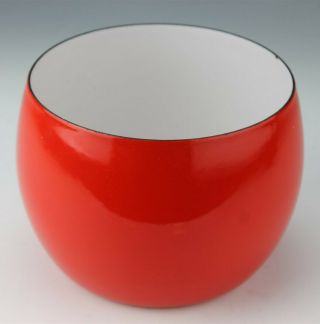 Dansk International Designs 1hq France Mid Century Red White Enamel Mixing Bowl