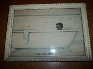 Cute How Ink Is Made Vintage Picture African American Collectible