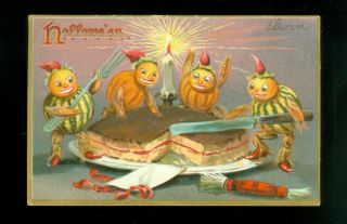 1908 Raphael Tuck Halloween Postcard 4 Jol 