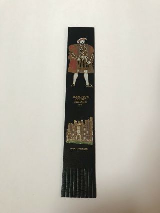 Leather Bookmark Hampton Court Palace 1514 Vintage Black