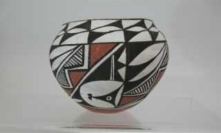 Vintage Native American Acoma Pueblo Pottery Bowl 3 " X 4 "
