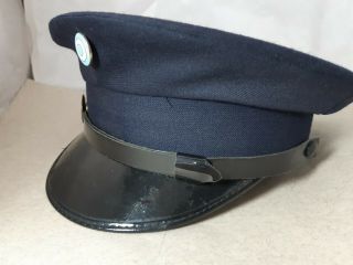 rail guard cap hat train argentina cockade 1980 with old guard pin 4