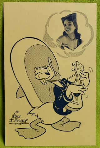 Rare Disney Vintage 1944 Promotion Postcard " The Three Caballeros " Movie
