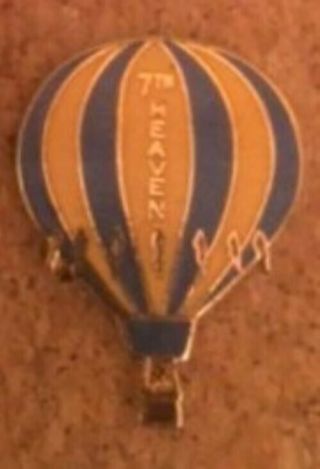 7th Heaven Vintage Raven Hot Air Balloon Pin