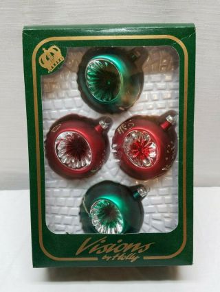 Vintage Glass Christmas Tree Ornaments Decoration Bauble Ball Indent Red Green