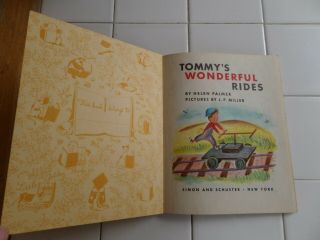 Tommy ' s Wonderful Rides,  A Little Golden Book,  1948 (VINTAGE Children ' s Hardcover) 3