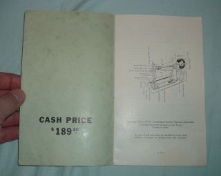 1952 Instruction Book For SEWMOR OSCILLATING SHUTTLE SEWING MACHINE 15 Pgs 2